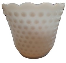 VTG Fire-King Oven Ware  Hobnail Dash Milk Glass Vase Anchor Hocking 5&quot;x4.25&quot; - £15.78 GBP