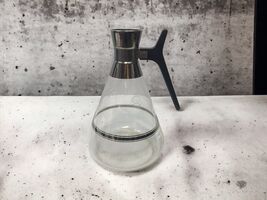 Inland XXX Glass Bakelite Silver Mid Century Coffee Pot Carafe Server Vi... - $24.87