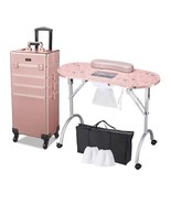 Traveling Manicure Table Nail Table Desk with Electric Dust Collector Portabl... - $279.57