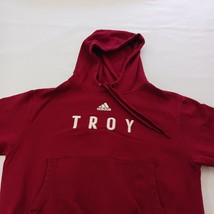 Adidas TROY Men's Red Cotton Blend Drawstring Hoodie Sweatshirt Size Small image 9