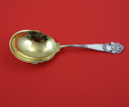 Georgian by Towle Sterling Silver Berry Spoon gold wash 7 3/4&quot; - £203.19 GBP