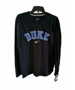 Nike Duke Blue Devils Long Sleeve Pullover Shirt Men’s Medium Black New W Tag - $29.69