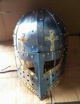Battle Ready crusader face plate Spectacle Helmet With Chainmail - £90.74 GBP