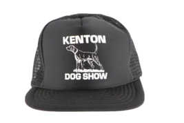 Vintage 80s Kenton Dog Show Ohio Water Dog Racing Spell Out Roped Trucker Hat - $19.75