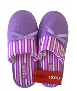 Izod Ladies Women&#39;s Slippers Summer Scuffs Slides Striped Sz Large 9-10 ... - £17.61 GBP