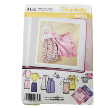 Simplicity 4153 Sewing Pattern Babies Infant Sz XXS-M Pant Bodysuit Gown Lovey - £10.17 GBP