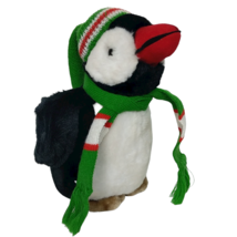 Chosun International Christmas Penguin Plush Green Hat Scarf Stuffed Animal 10" - $57.42
