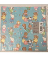 Baby Shower Gift  Wrap Vtg Hallmark Wrapping Paper Flat Baby Balloons 2 ... - $13.54 CAD