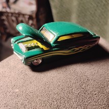 Green &#39;49 Mercury 1998 Racing Champions 1060SS Flames Hood Opens - $11.24