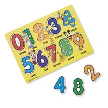 Melissa &amp; Doug Disney Mickey Mouse Clubhouse Numbers Wooden Peg Puzzle (... - £5.77 GBP