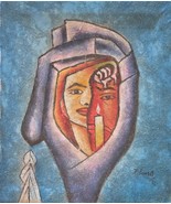 Signed Benjamin (Benyamin) Long Judaica Portrait Art Painting ISRAELI AR... - $16,540.54 MXN