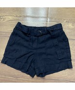 Aritzia Babaton Tyrone Relaxed Linen Blend Black Short Size XS - $25.27