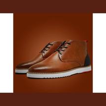 Mens Tayno Desert Chukka Boot Soft Leather Comfortable Cushion Sonoran Cognac image 9
