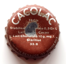 CORK BOTTLE CAP ✱ Cacolac #1 Vintage Milk Chapa Kronkorken France 60´s ~ RARE - £6.22 GBP