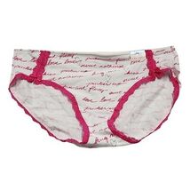 Cacique Hipster Panty 14 16 Pink Lace Love Script Cotton Blend Valentine... - $14.85