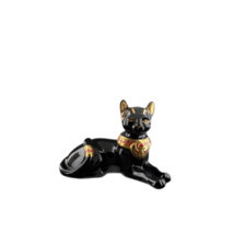 Lenox Jeweled Figurine Egyptian Cat Goddess Black Red Gold FREE SHIPPING Vtg - £37.57 GBP