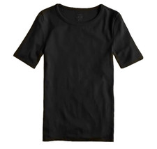 NEW JCrew Women’s Slim Perfect Short Sleeve T-Shirt Size Medium Black NWOT - £26.99 GBP