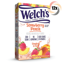 12x Pack Welch&#39;s Singles To Go Strawberry Peach Drink Mix - 6 Packets Each .48oz - £22.72 GBP