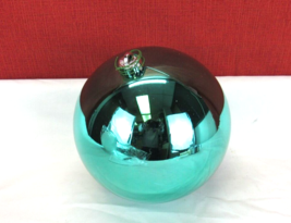 8&quot; Teal Shiny Ball UV Drilled Cap Ornament C210123 - $29.39