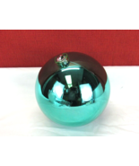 8&quot; Teal Shiny Ball UV Drilled Cap Ornament C210123 - £23.05 GBP