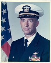 Vintage 8x10 Glossy Color photo of US Navy Captain, Named -USS Bon Homme... - £7.54 GBP