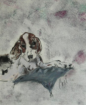 Beagle Dog Art Monotype Solomon - £35.88 GBP