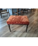 Vintage Mid Century Modern upholstered Rectangle Footstool Ottoman 22 x ... - $81.29 CAD