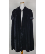 Vintage Womens Black Velvet Cape Cloak Beaded Union Made National Recove... - £148.95 GBP