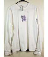 Dickies Graphic T Shirt Mens Size Medium White 100% Cotton Long Sleeve P... - £18.19 GBP