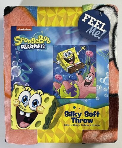 nickelodeon SpongeBob SQUAREPANTS Jumping Jellyfish 40" x 50" Silky Soft Throw - $23.49