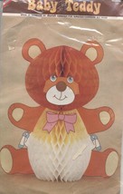 Vintage 60s 70s Teddy Bear Diaper Honeycomb Paper Table Decoration Baby ... - $7.00