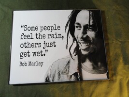 FRAMED ICON SINGER BOB MARLEY QUOTE IN BLACK GLASS FRAME PHOTO 11X14 - $20.40