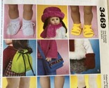 McCall&#39;s Doll Accessories Pattern 3469 Size 18&quot; UNCUT - £8.30 GBP
