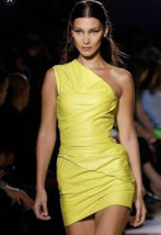 Versace Runway SS2019  Leather Dress Stunning ! sz 42 / US 6  Sale MSRP$... - $1,583.01