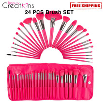 Beauty Creations The Neon Pink 24 PCS Makeup Brush SET - £15.76 GBP