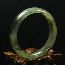 Hand Carved Serpentine Bangle, 60mm Diameter, 16mm wide, 7mm thick.  - $89.99