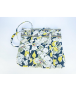 Vera Bradley Dogwood Large Holiday Tote Black Yellow Floral Print Pocket... - $27.36 CAD