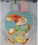 Vintage Easter Bunny Balloons American Greetings Die Cut Cardboard Decor... - £7.91 GBP