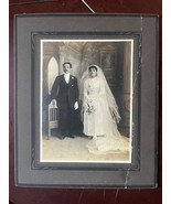Antique Mexican STUDIO PHOTOGRAPH PHOTO BRIDE Couple Wedding 1910&#39;s #2 - €21,10 EUR