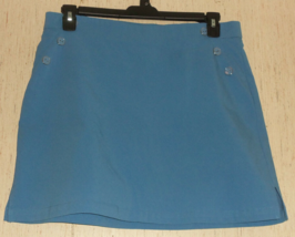 New Womens $59 Rafaella Comfort Blue Pull On Skort Size L - £23.43 GBP