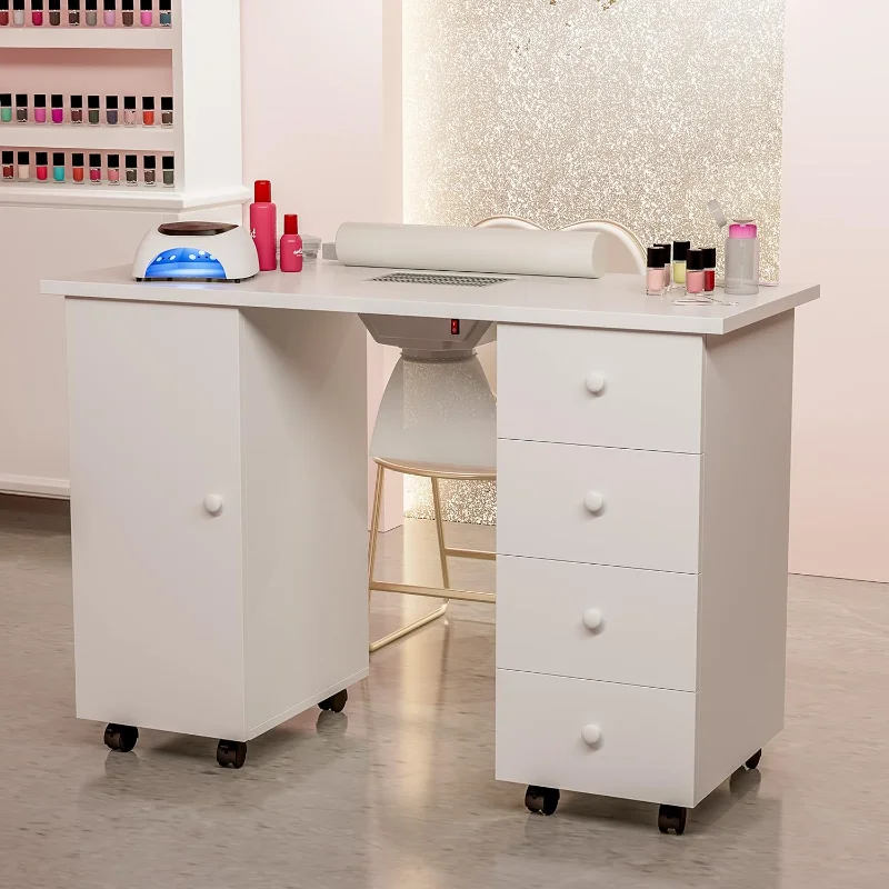 Paddie Manicure Table Nail Station,  Desk Workstation  Art Equipment w/Electric - £281.51 GBP