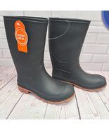 Wonder Nation Youth Boys Black TPE Rubber Lined Slip-on Chore Rain Boots: 1 - $18.95