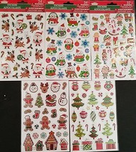 Christmas Metallic Stickers Bulbs Reindeer Snowflakes Snowmen Trees Select: Them - £2.38 GBP