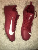 NIKE ALPHA MENACE LOW FOOTBALL CLEATS RED WHITE 922804 616 sz 16 new - $79.00