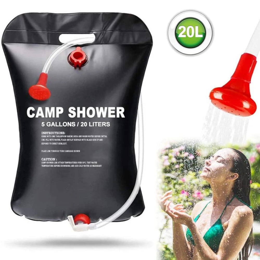 Sporting 20L Camp Shower Bag Solar Energy Heated Portable Folding Outdoor Bath B - £25.52 GBP