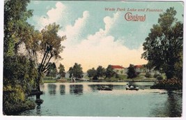 Ohio Postcard Cleveland Wade Park Lake &amp; Fountain 1913 - £2.34 GBP