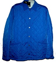 Husky Bright Blue Men&#39;s Quilted Button Thin Italy Jacket Size US 46 EU 56 $525 - £146.38 GBP