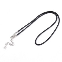 Lot of 10 PCS Black Waxed Necklace Cord for Jewelry Making Braided Rope TS16 - £5.96 GBP