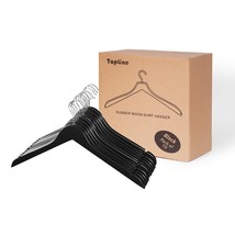 Topline Classic Wood Shirt Hangers - Matte Black Finish (10-Pack) - $27.99