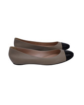 Casadei Cap Toe Ballet Flats In Leather Women Nude Size 7 - $107.35